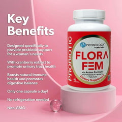 Belle+Bella Probiology Flora Fem usage with meal, one capsule daily