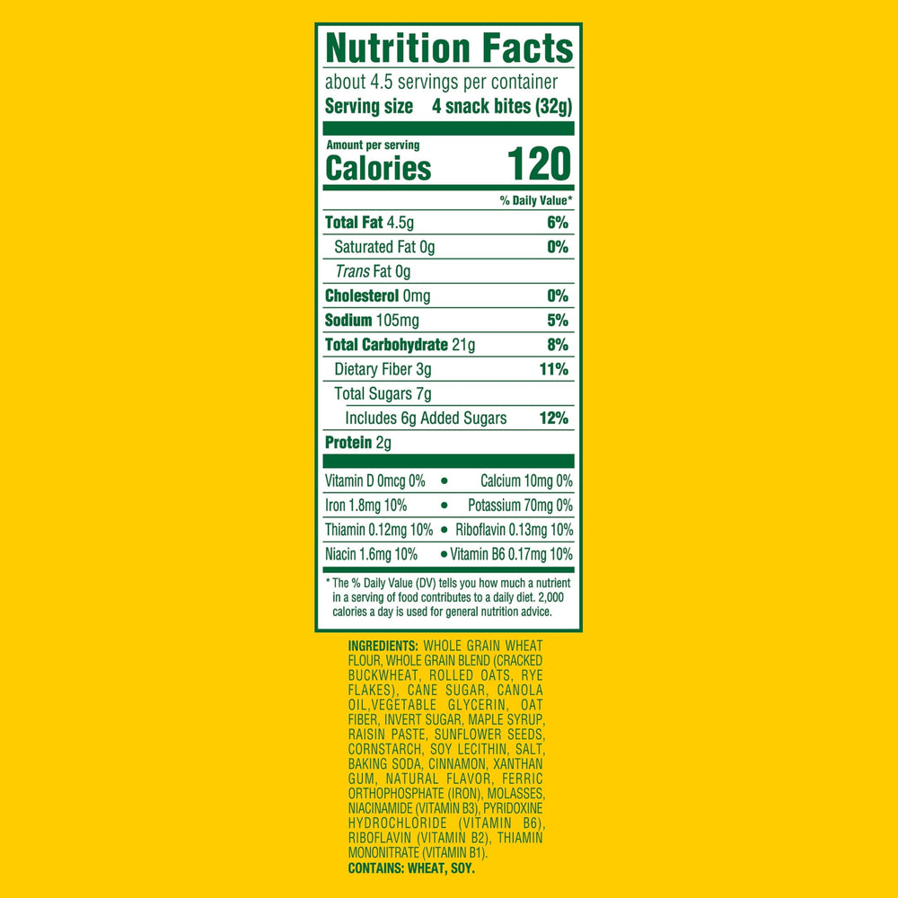 Belvita Energy Snack Bites close-up showing seeds and texture