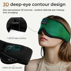 Built-in Bluetooth headphones in the BeMyLady mask stream audio quietly.
