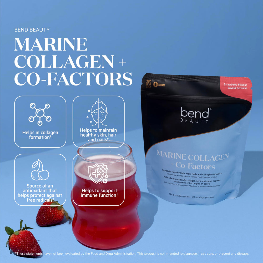 Bend Beauty Marine Collagen pour into glass showing effortless daily intake.