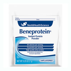 Beneprotein 75-packet case shown for quick, unflavored protein boosts.