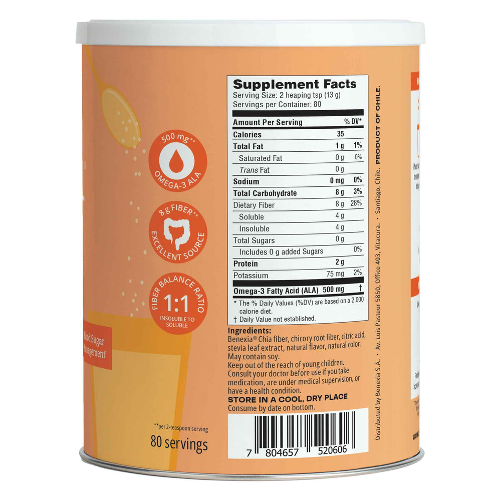 Chicory root inulin component in BENEXIA Chiamucil as a natural prebiotic ingredient.