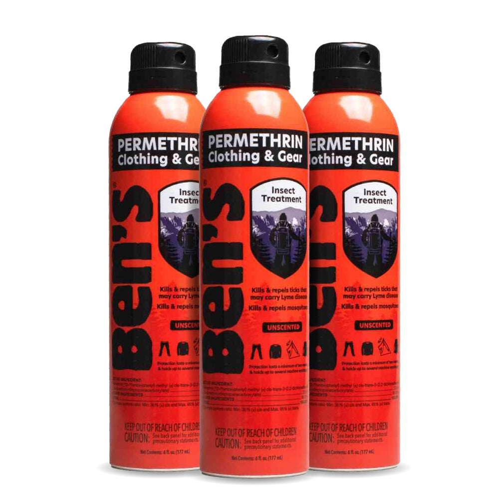 Ben's Clothing & Gear insect repellent 6oz bottle protects fabric from biting insects.
