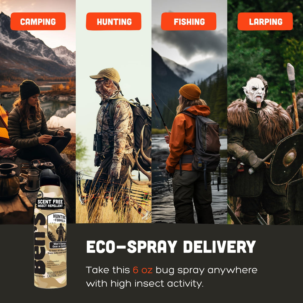 Ben's Hunting Formula three-pack packaging suits family or group adventures.