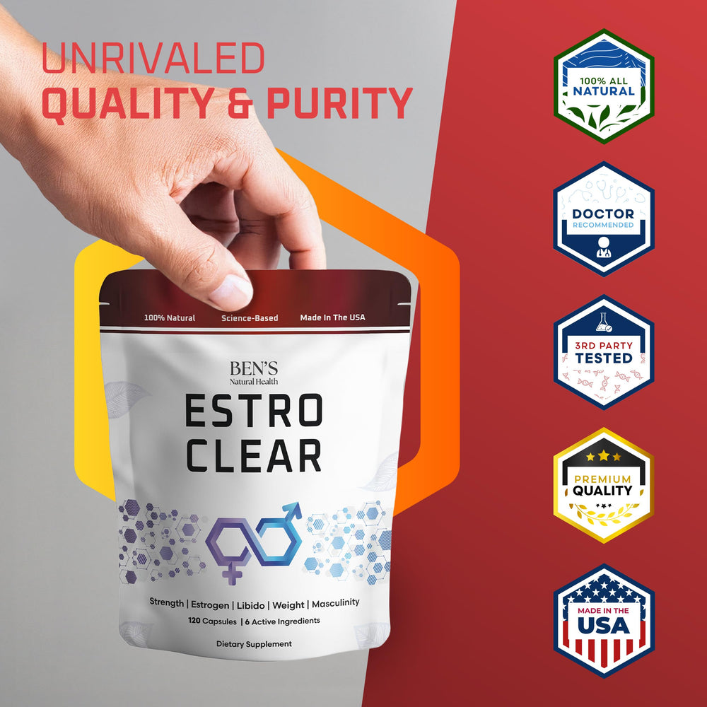 Estro Clear packaging box image emphasizing NSF-certified quality.