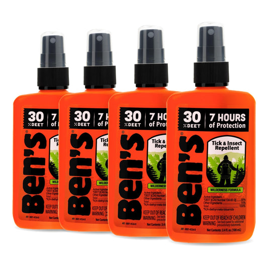 Ben's Tick & Insect Repellent travel-size bottle for outdoor protection.