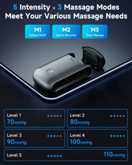 Beoka leg massager with 3 massage modes for customizable fatigue relief and recovery routines.