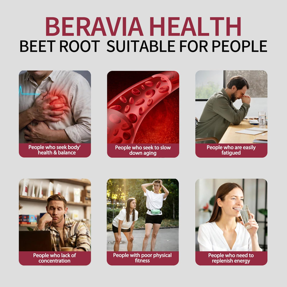 Beravia Health beet root capsules support daily energy and vitality