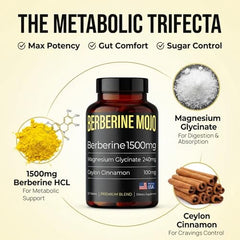 Berberine Mojo bottle pour shows easy-to-swallow tablets for daily supplementation