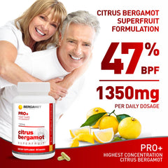 Close-up of BergaMet PRO+ capsules highlighting 675 mg strength per serving