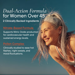 Berkeley Life pollen complex capsules help ease menopause symptoms during daily routines