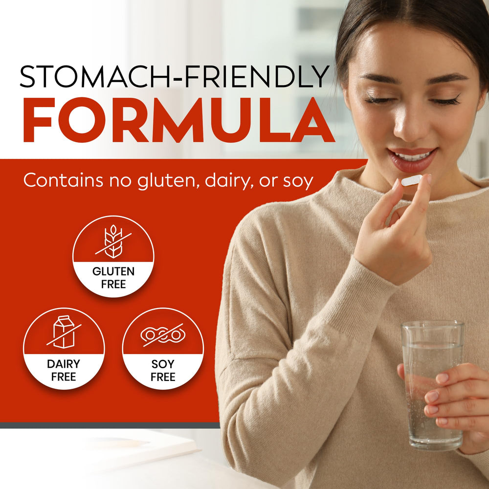 Berkley Jensen probiotic capsules bottle on counter for easy daily intake