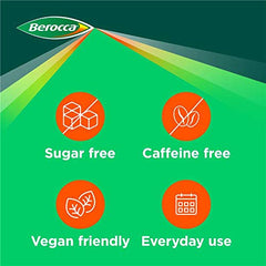 Berocca bottle beside packaging on shelf