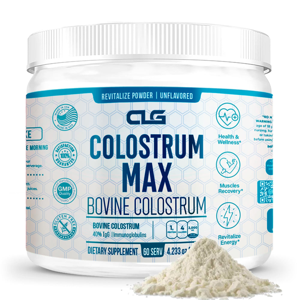 Berry Gen Colostrum Max bottle close-up for immune support.