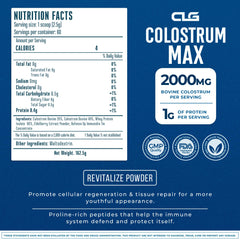 Berry Gen Colostrum Max smoothie in glass for hair and skin.