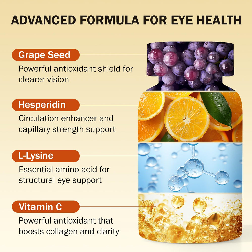 Besgiful Eye Supplement pour scene showing easy daily dosing.