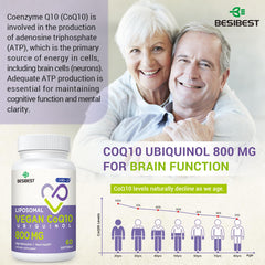 Besibest energy support concept image highlights daily coq10 for stamina.