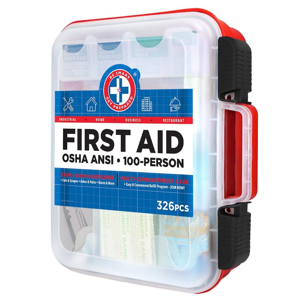 Be Smart Get Prepared First Aid Kit supports 100-person capacity for workplace readiness