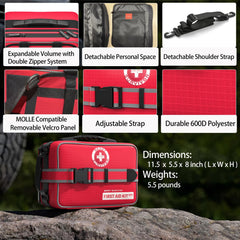 Besst Survivor 401-piece kit color coded compartments speed item access