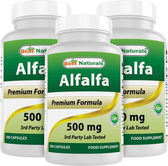 Best Naturals Alfalfa Green Super Food bottle front for daily greens intake.