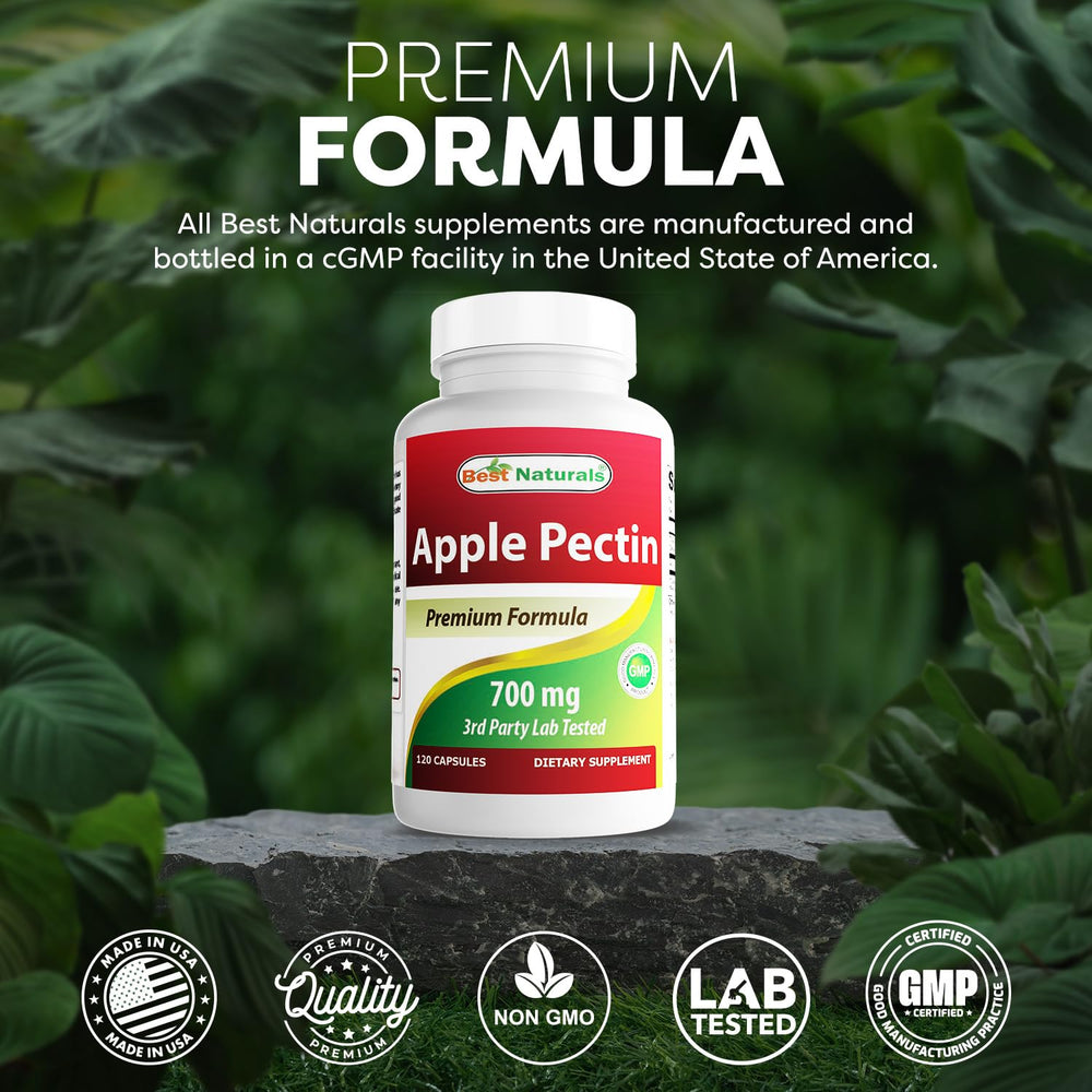 Best Naturals Apple Pectin gluten-free and non-GMO claim illustration