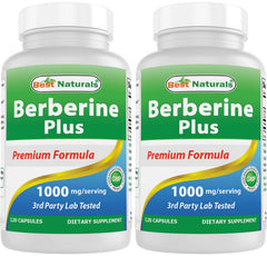Best Naturals Berberine Plus bottle front showing premium quality