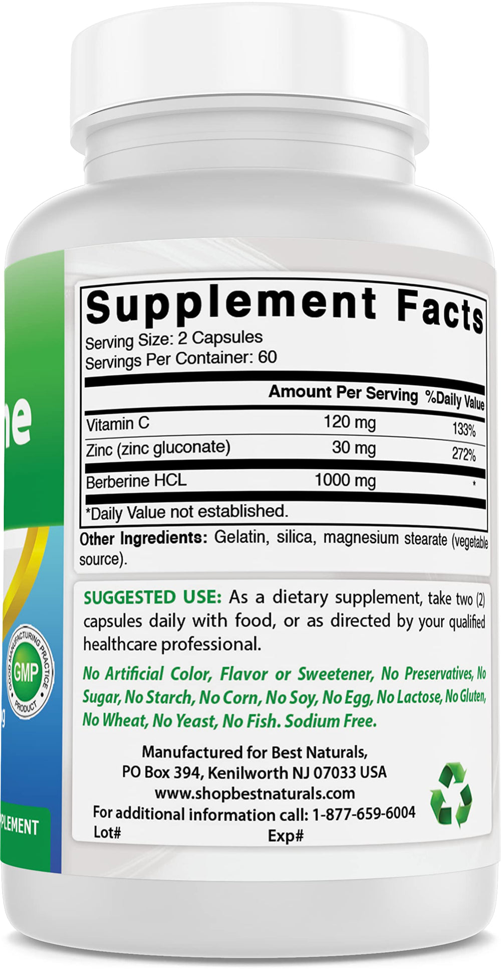 Best Naturals Berberine Plus bottle in hand for daily use.