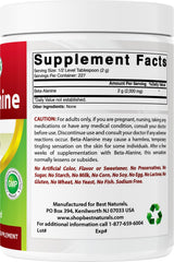 Best Naturals Beta Alanine powder measurement for precise dosing.
