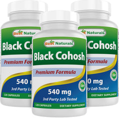 Best Naturals Black Cohosh 540 mg bottle front, high-potency daily wellness option.