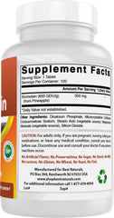 Best Naturals Bromelain 500mg tablet ingredients panel highlights purity.