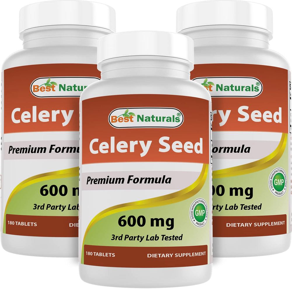 Best Naturals Celery Seed 600 mg bottle front for daily wellness use.