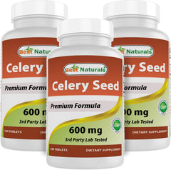 Best Naturals Celery Seed 600 mg bottle front for daily wellness use.