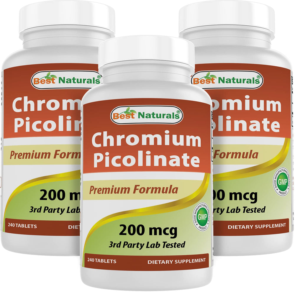 Best Naturals Chromium Picolinate bottle with third-party purity verification badge
