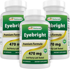 Best Naturals Eyebright 470mg bottle for daily eye support and easy dosing