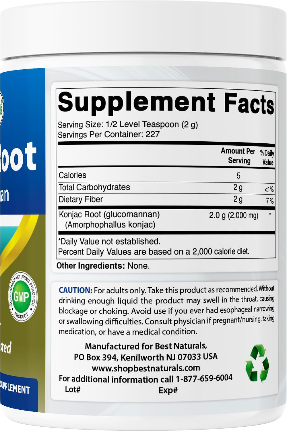 Best Naturals glucomanano Konjac - paquete doble: ahorro en cada compra