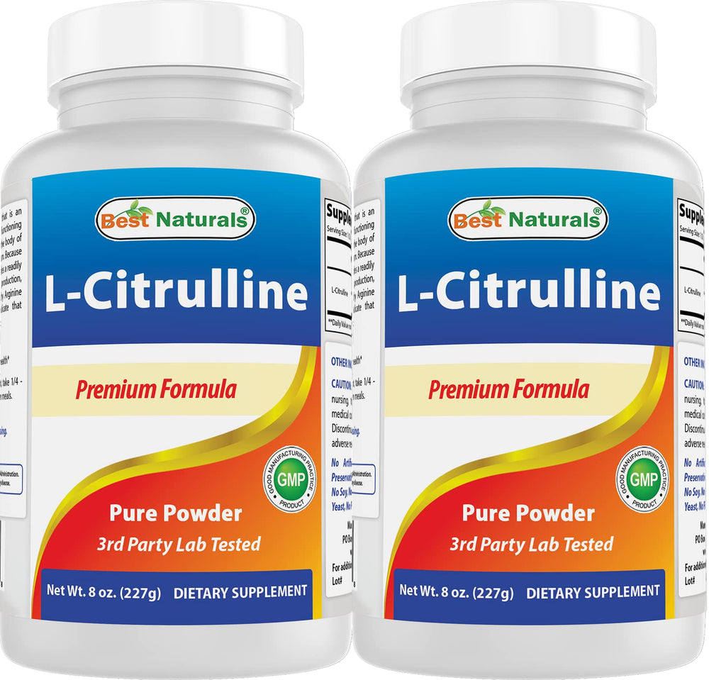 Best Naturals L-Citrulline Powder bottle, ideal for pre-workout mixing