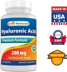 Best Naturals Hyaluronic Acid made in USA facility emphasizes GMP compliance and trusted manufacturing.