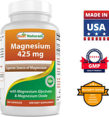 Best Naturals Magnesium gluten-free non-GMO claim supports dietary preferences.