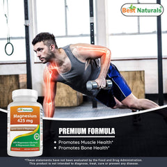 Best Naturals Magnesium three-pack packaging demonstrates savings and convenience.