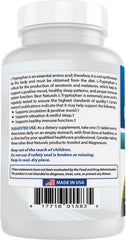 Packaging box of Best Naturals L-Tryptophan with product details