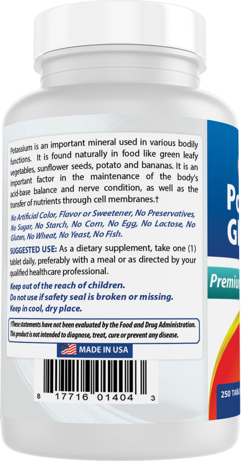 Best Naturals Potassium Gluconate pack-3-bottles view emphasizing value and convenience