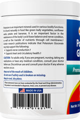 Best Naturals potassium gluconate bottle in USA-made production setting