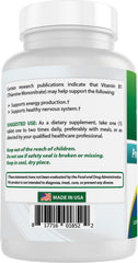 Best Naturals Vitamin B1 tablets in a dish imply simple daily supplementation.