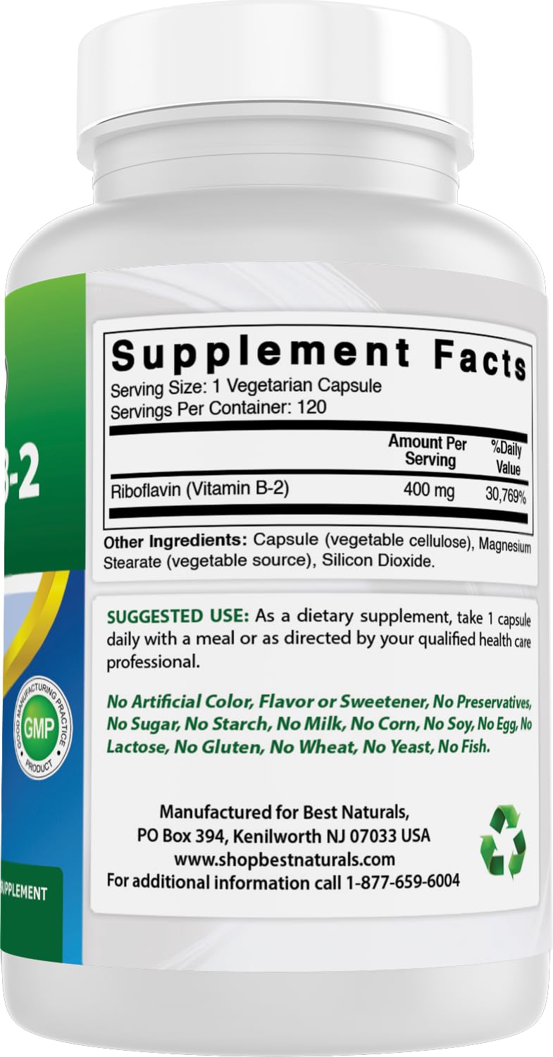 Best Naturals packaging display for the Vitamin B2 bottle set