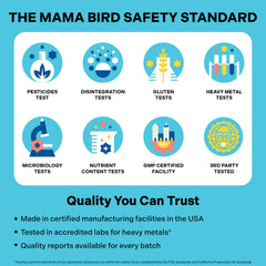 Mama Bird 30-day supply shown in a single bottle