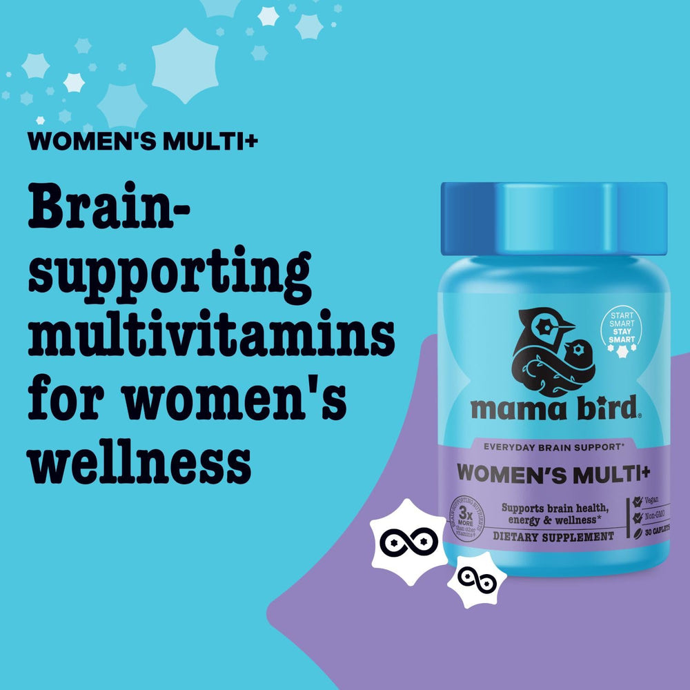 Best Nest Wellness Mama Bird label front with methylated vitamins for brain health