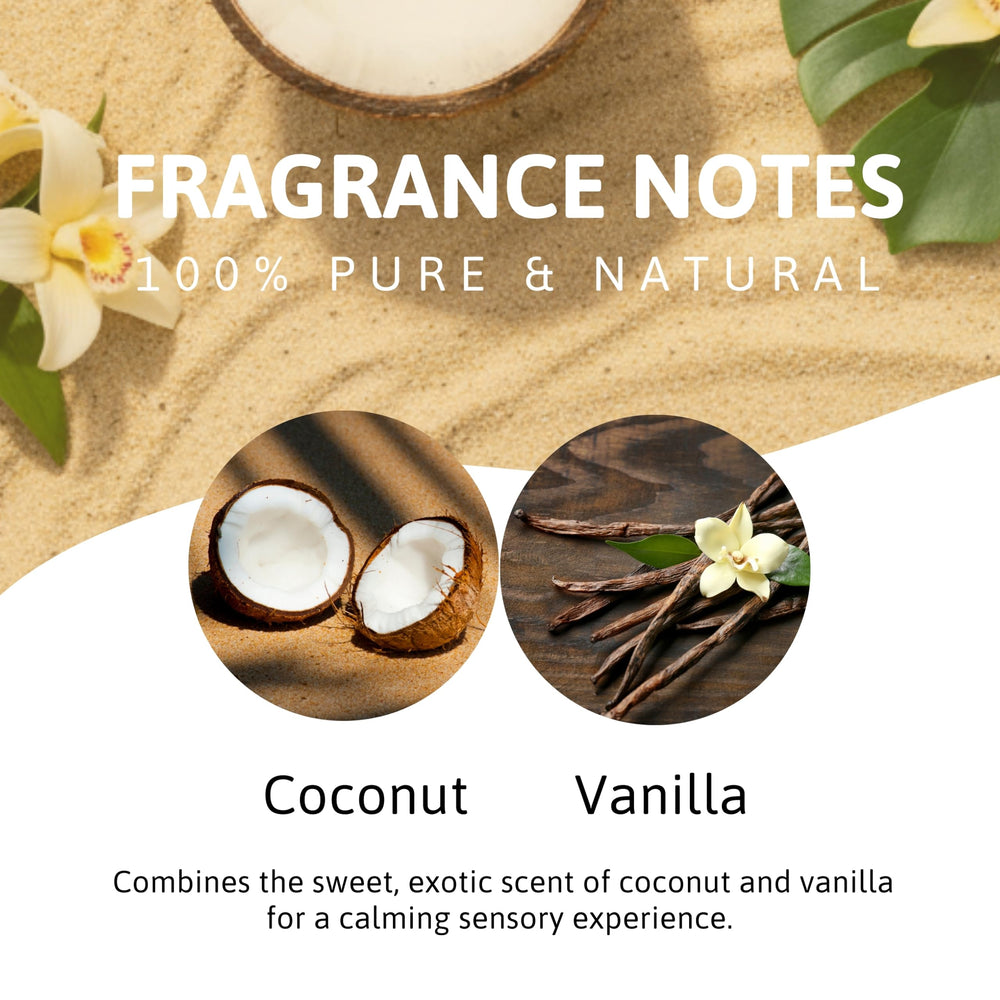 Best of Nature coconut vanilla bath-time oil ready for a soothing soak.