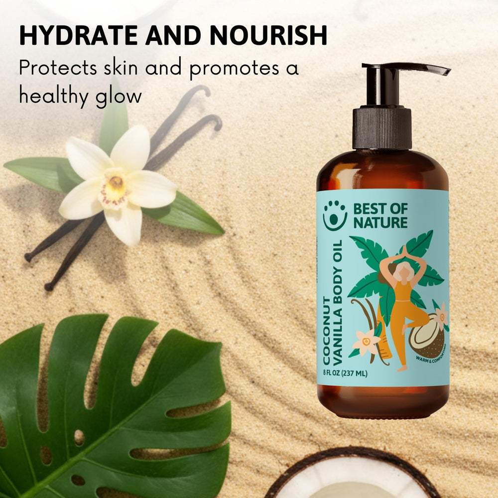 Best of Nature spa-massage oil application on skin.