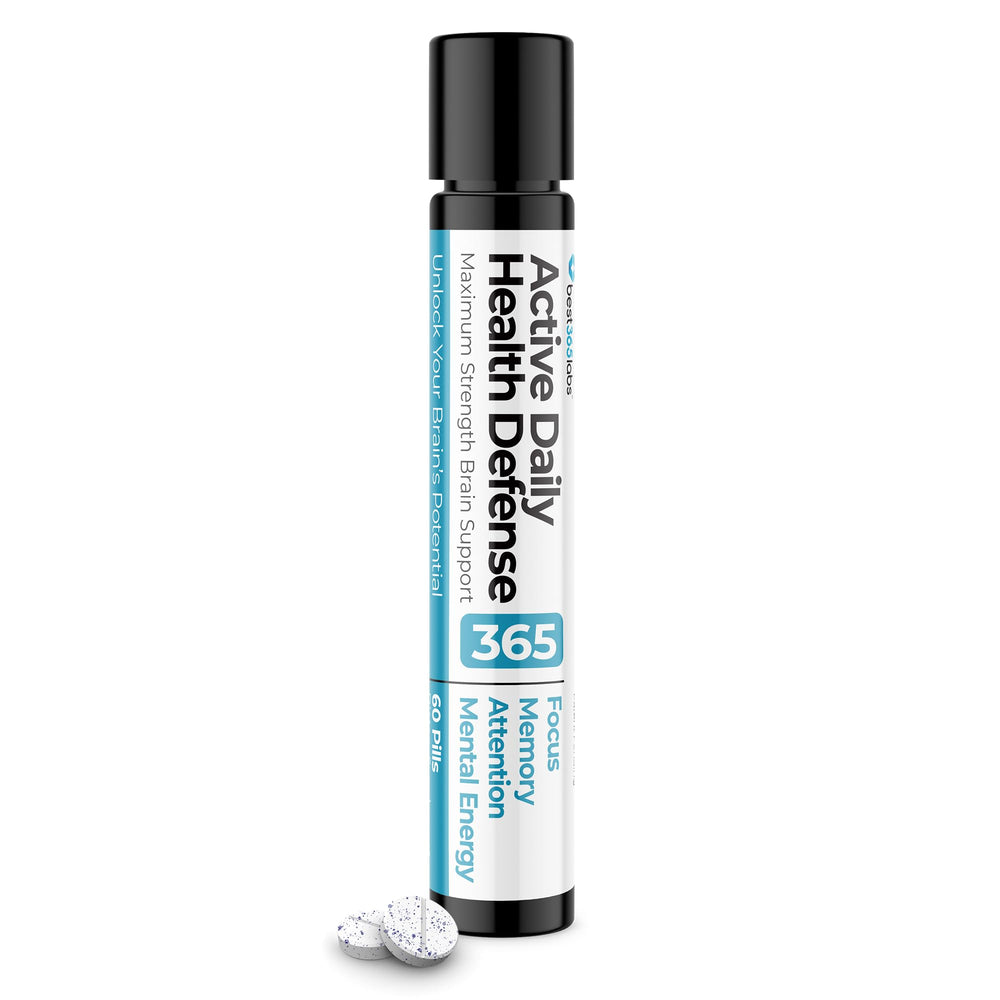 Best 365 Labs brain support bottle with tablets for daily focus and clarity.