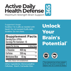 Best 365 Labs caffeine and L-theanine capsules designed for daytime focus.